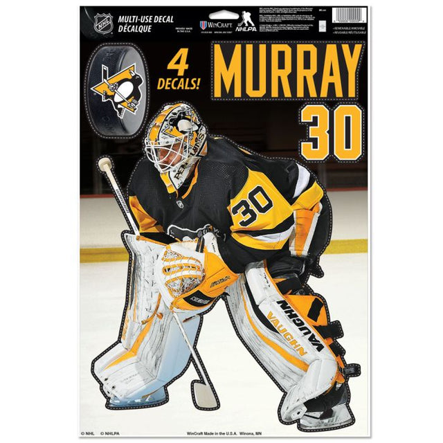 Calcomanía multiusos de los Pittsburgh Penguins de 11" x 17" Matthew Murray