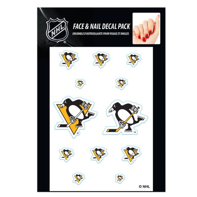 Calcomanías para uñas de los Pittsburgh Penguins