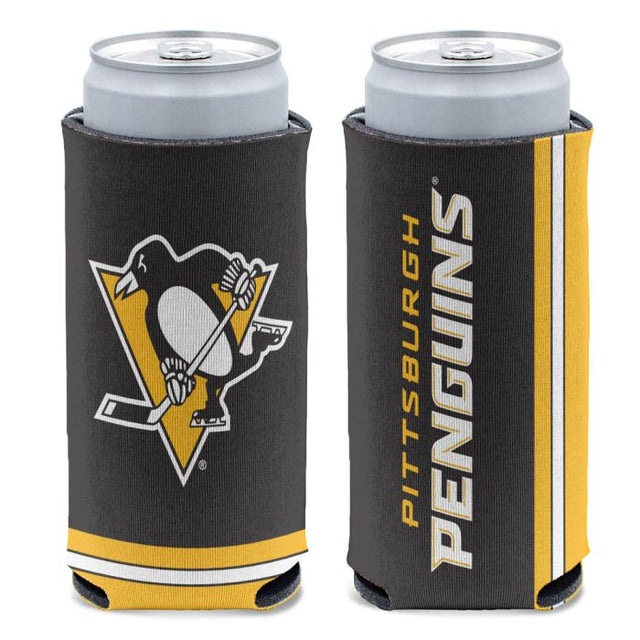 Refrigerador de lata delgado de 12 oz PRIMARY de Pittsburgh Penguins