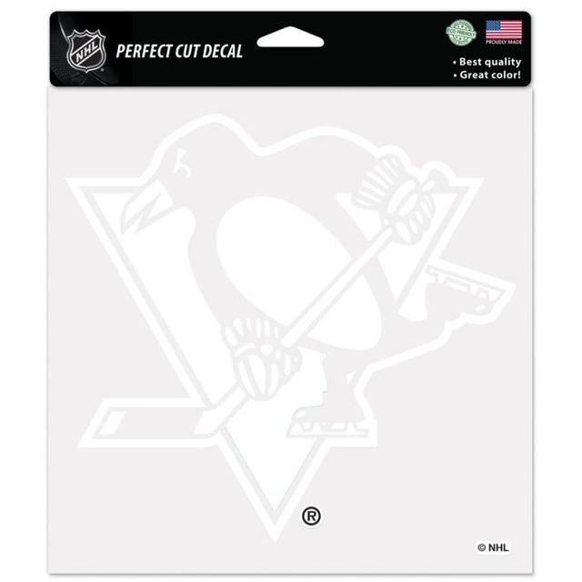 Calcomanías de corte perfecto de los Pittsburgh Penguins de 8" x 8"