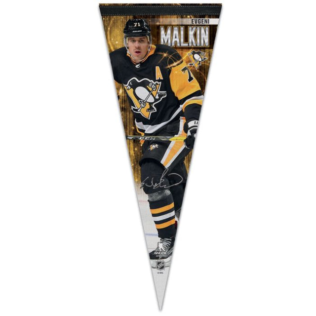 匹兹堡企鹅队优质锦旗 12 英寸 x 30 英寸 Evgeni Malkin