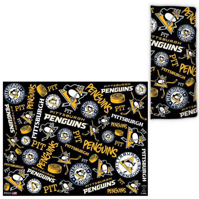 Pittsburgh Penguins Scatter Print Fan Wraps