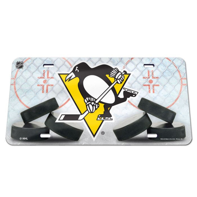 Matrícula acrílica especial de los Pittsburgh Penguins