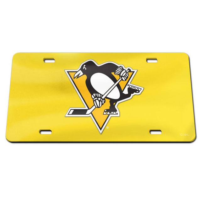 Matrícula acrílica especial de los Pittsburgh Penguins