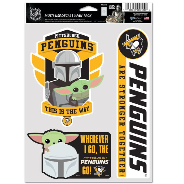 Pittsburgh Penguins / Star Wars Mandalorian Multi Use 3 fan Pack