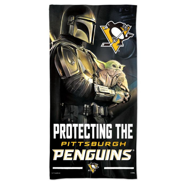 Toalla de playa Spectra de Pittsburgh Penguins/Star Wars Mandalorian de 30" x 60"