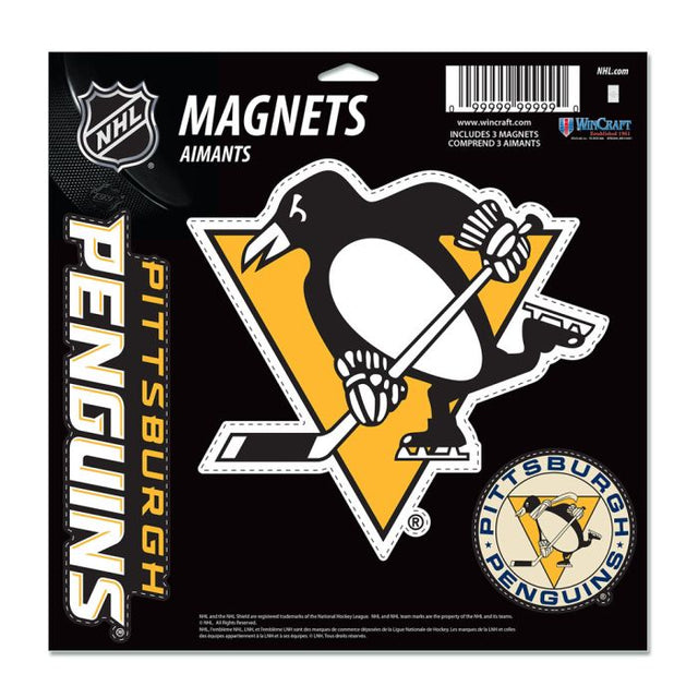 Imán de vinilo de los Pittsburgh Penguins de 11" x 11"