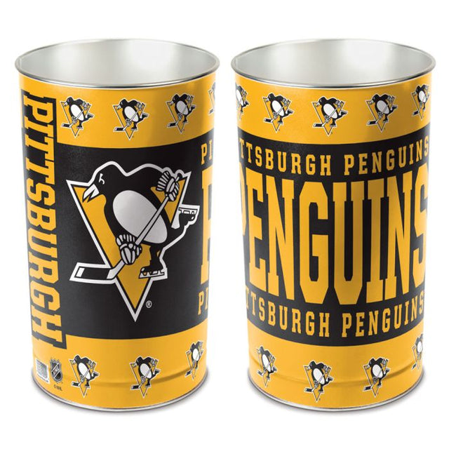 Pittsburgh Penguins Wastebasket - tapered 15"H