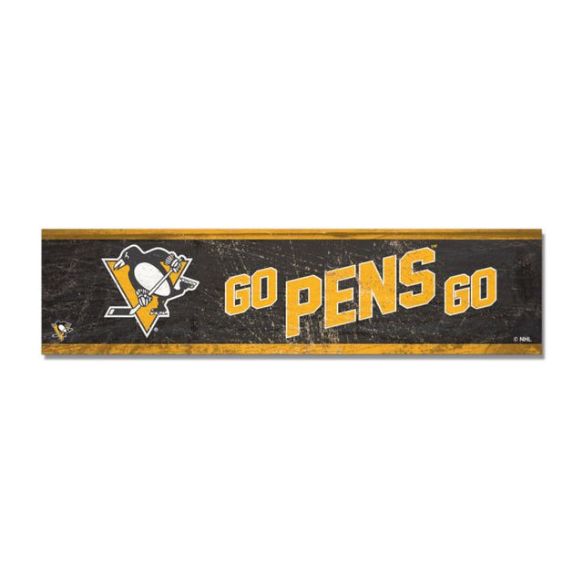 Pittsburgh Penguins Wooden Magnet 1.5" X 6"