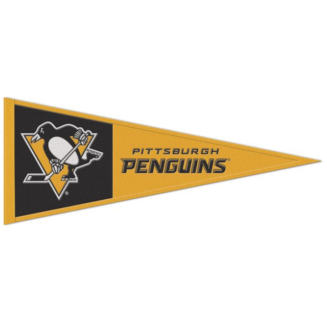 Banderín de lana de los Pittsburgh Penguins de 13" x 32"