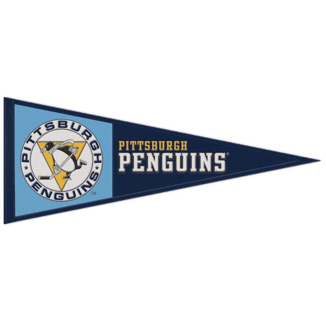 Banderín de lana de los Pittsburgh Penguins de 13" x 32"