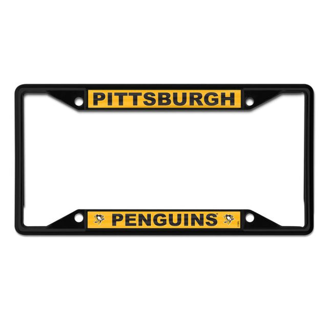 Pittsburgh Penguins black Lic Plt Frame S/S