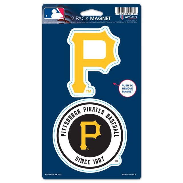 Pittsburgh Pirates 2 Pack Magnets 5" x 9"