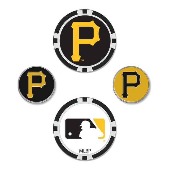 Juego de cuatro marcadores de pelota de los Piratas de Pittsburgh