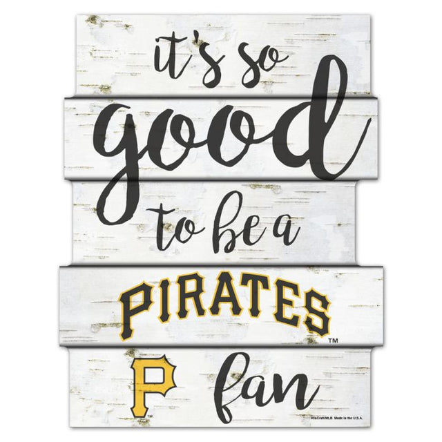 Pittsburgh Pirates Birch Wood Sign 11"X14"