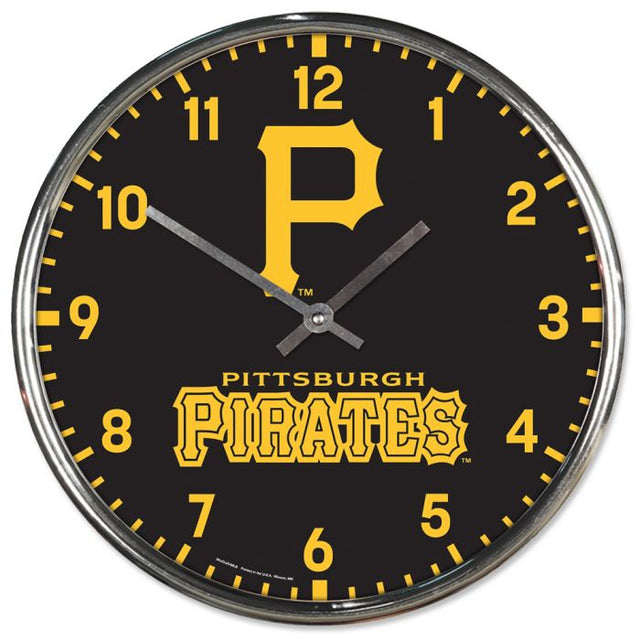 Reloj cromado de los Piratas de Pittsburgh