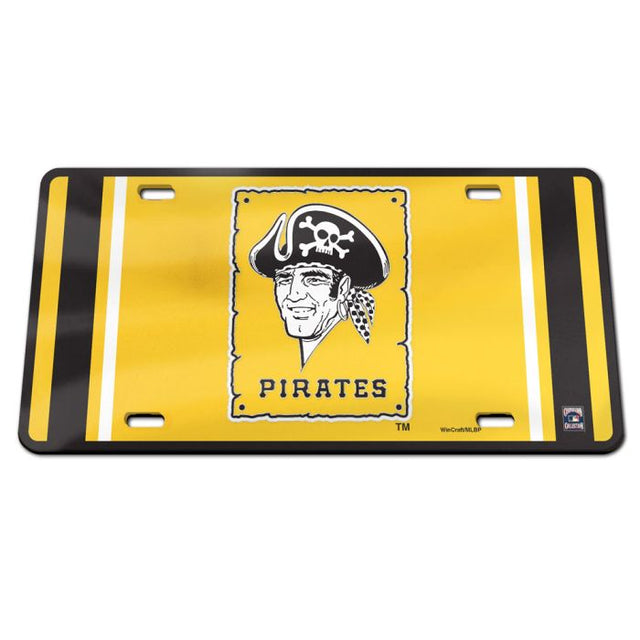 Placa de matrícula acrílica especial de los Piratas de Pittsburgh/Cooperstown