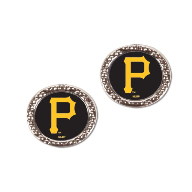 Pittsburgh Pirates Earrings Jewelry Carded Round