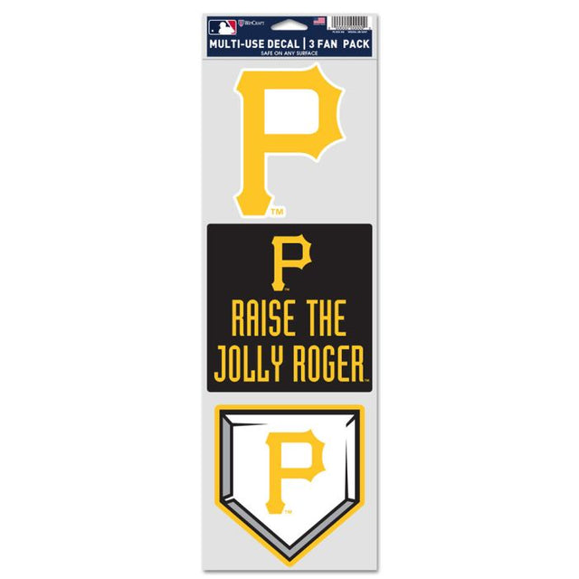 Pittsburgh Pirates Fan Decals 3.75" x 12"