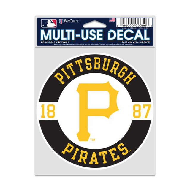 Calcomanías para fanáticos de los Piratas de Pittsburgh de 3,75" x 5"