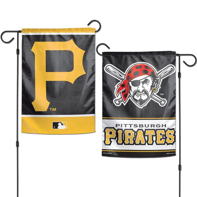 Banderas de jardín de los Piratas de Pittsburgh, de 2 lados, 12,5" x 18"