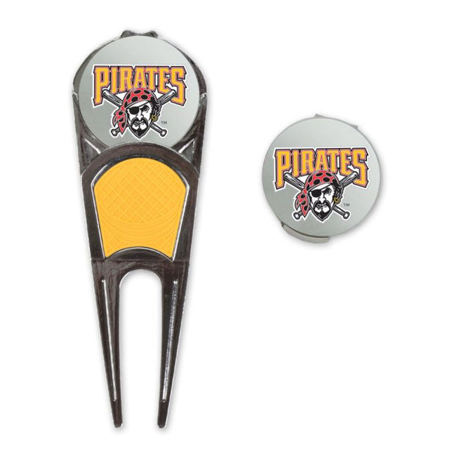 Combo de herramienta/marcador de golf/clip en forma de H de los Piratas de Pittsburgh*