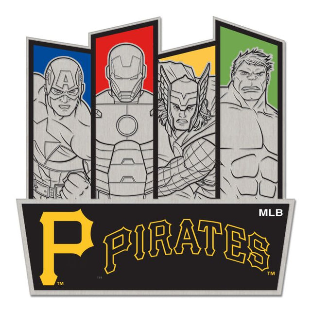 Tarjeta de joyería con pin de colección de Marvel de Pittsburgh Pirates/Marvel (c) 2021