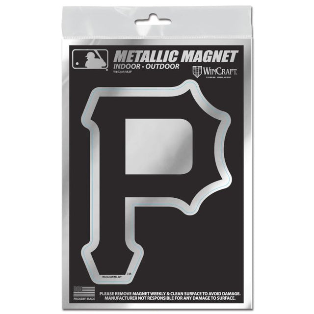 Pittsburgh Pirates Metallic Magnets 3" x 5"