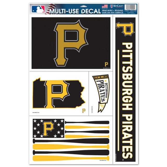 Calcomanía multiusos de los Piratas de Pittsburgh, 11" x 17"