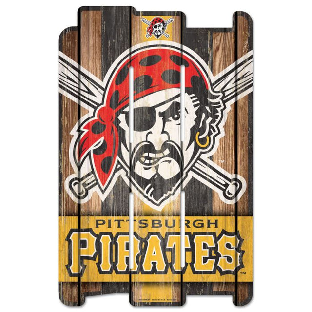 Pittsburgh Pirates Wood Fence Sign