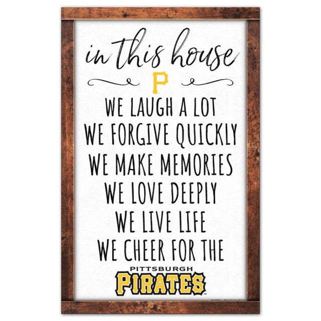 Pittsburgh Pirates Wood Sign 11" x 17" 1/4" thick