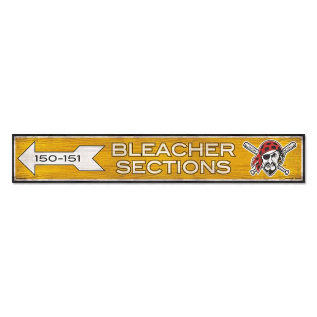 Pittsburgh Pirates Wood Sign 6"x36" 3/8" thick