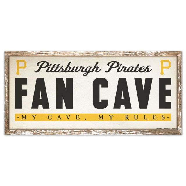 Pittsburgh Pirates Wood Sign 8" x 17"