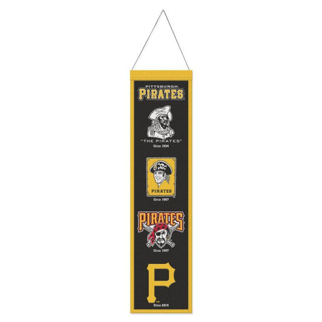 Estandarte de lana de los Piratas de Pittsburgh de 8" x 32"