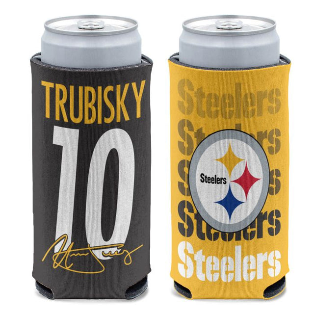 Enfriador de latas delgado de 12 oz de los Pittsburgh Steelers Mitchell Trubisky