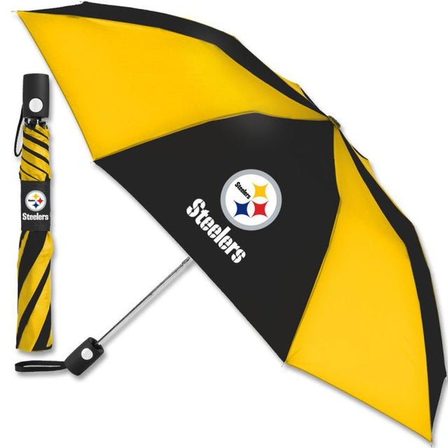 Paraguas plegable automático de los Pittsburgh Steelers