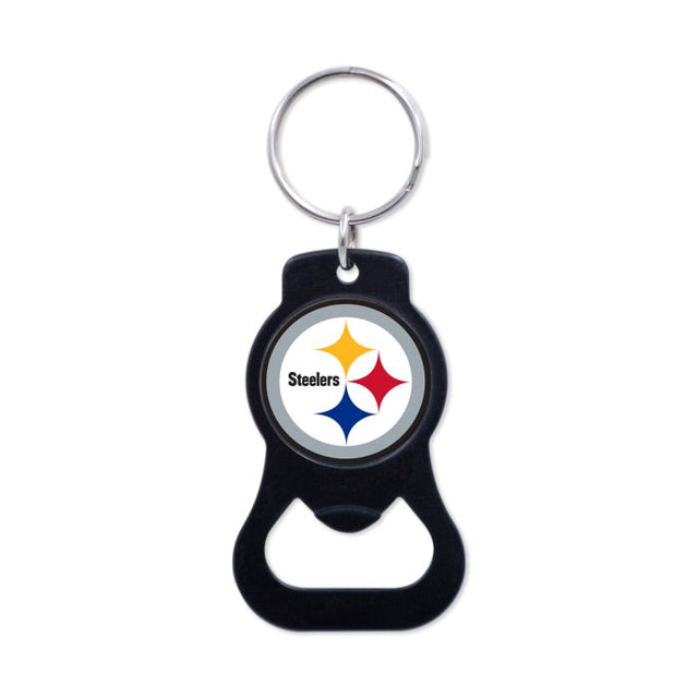 Llavero con abrebotellas de color negro de los Pittsburgh Steelers