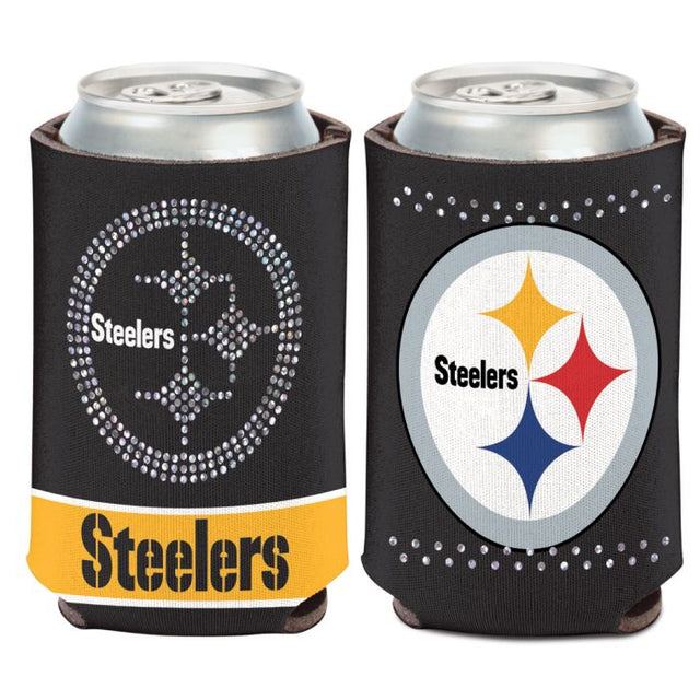 Enfriador de lata Bling de los Pittsburgh Steelers de 12 oz.