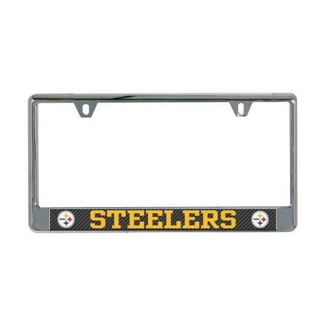 Pittsburgh Steelers CARBON Lic Plate Frame B/O Printed