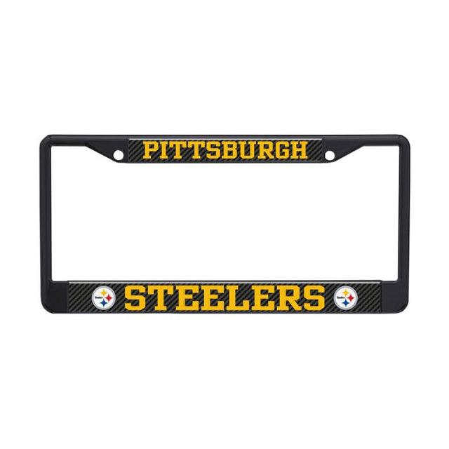 Pittsburgh Steelers CARBON Lic Plt Frame S/L Printed