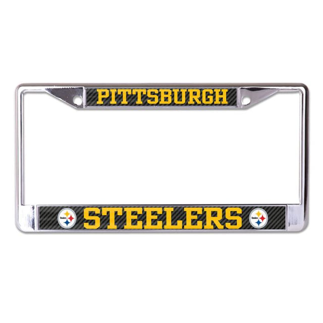 Pittsburgh Steelers CARBON Lic Plt Frame S/L Printed