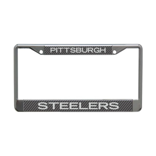 Pittsburgh Steelers CARBON Lic Plt Frame S/L Printed