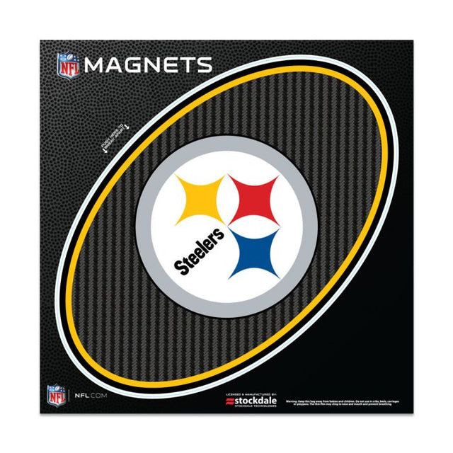 Pittsburgh Steelers CARBON Outdoor Magnets 6" x 6"