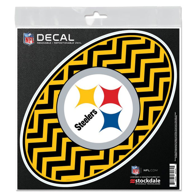 Calcomanía para todo tipo de superficies CHEVRON de los Pittsburgh Steelers, 6" x 6"