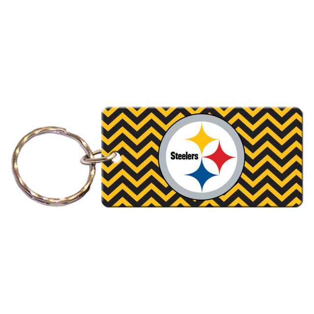 Pittsburgh Steelers CHEVRON Keychain Rectangle