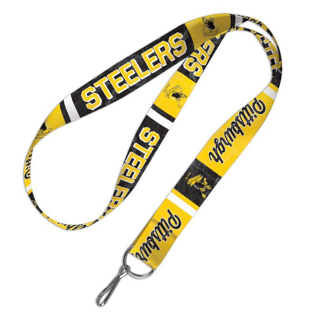 Cordón retro con logotipo clásico de los Pittsburgh Steelers de 1"