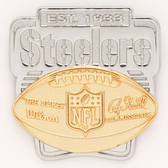 Tarjeta de joyería con pin de colección de los Pittsburgh Steelers