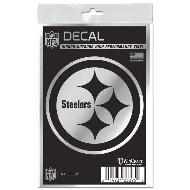 Pittsburgh Steelers Decal Metallic 3" x 5"