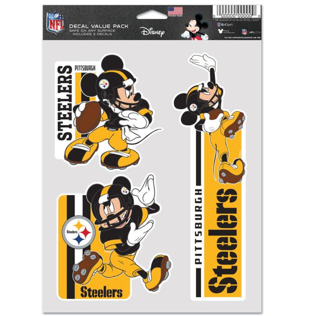 Pittsburgh Steelers / Disney Mickey Mouse Multi Use 3 Fan Pack