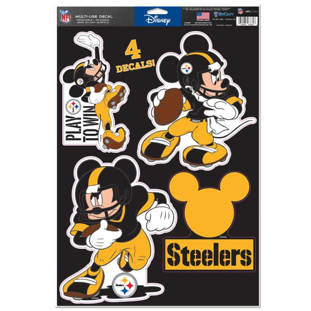 Pittsburgh Steelers / Disney Mickey Mouse Multi-Use Decal 11" x 17"